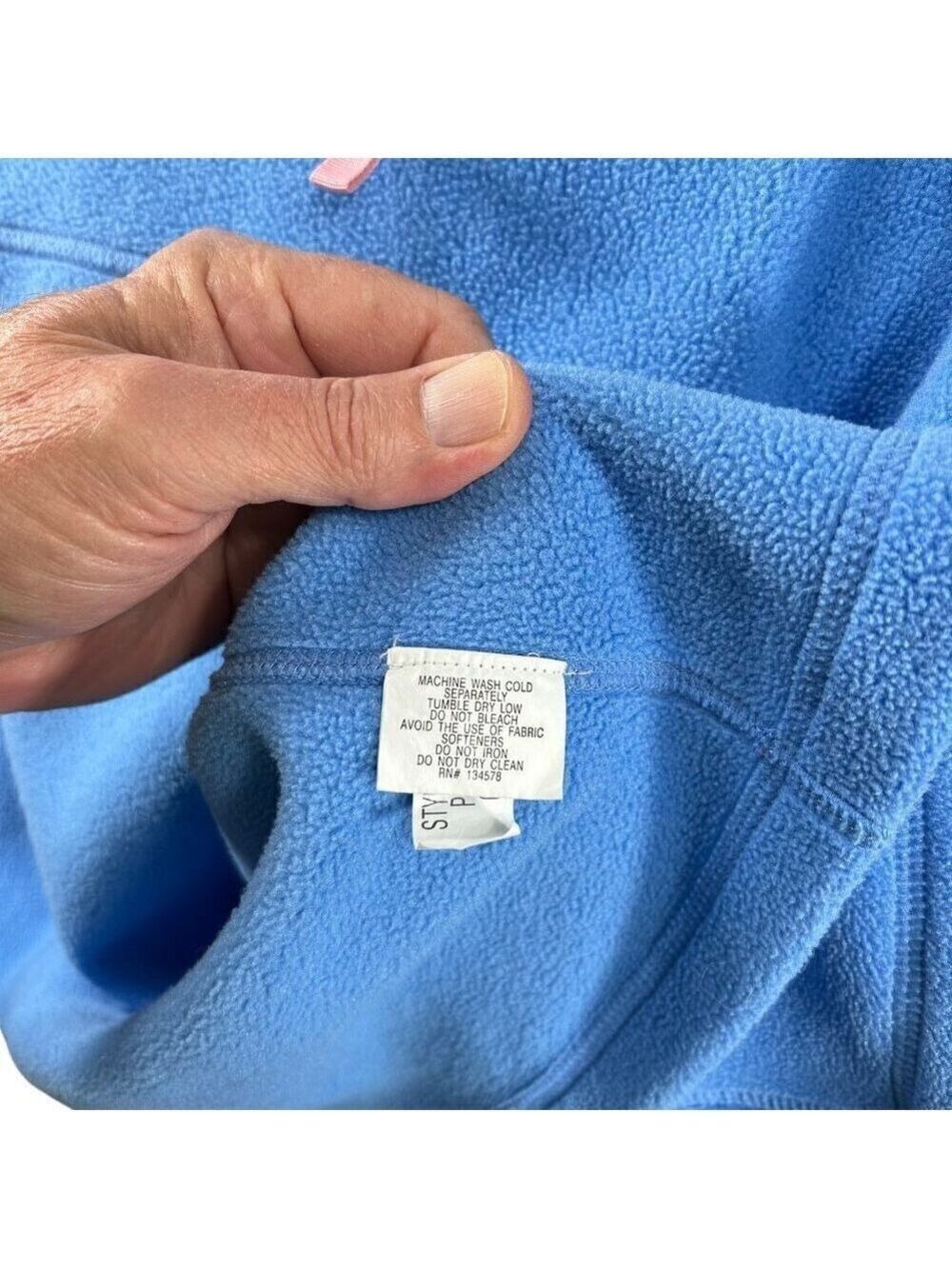 Vineyard Vines Womens Blue Fleece Vest Full Zip Hiking Top Size M - Picture 8 of 11